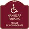 Signmission Handicap Parking Please Considerate Heavy-Gauge Aluminum Sign, 18" x 18", BU-1818-23921 A-DES-BU-1818-23921 - alternate 1